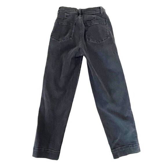 Madewell Women's Sz 24 Black High Waisted Exposed Button Fly Jeans Style #AA575 - Picture 2 of 8